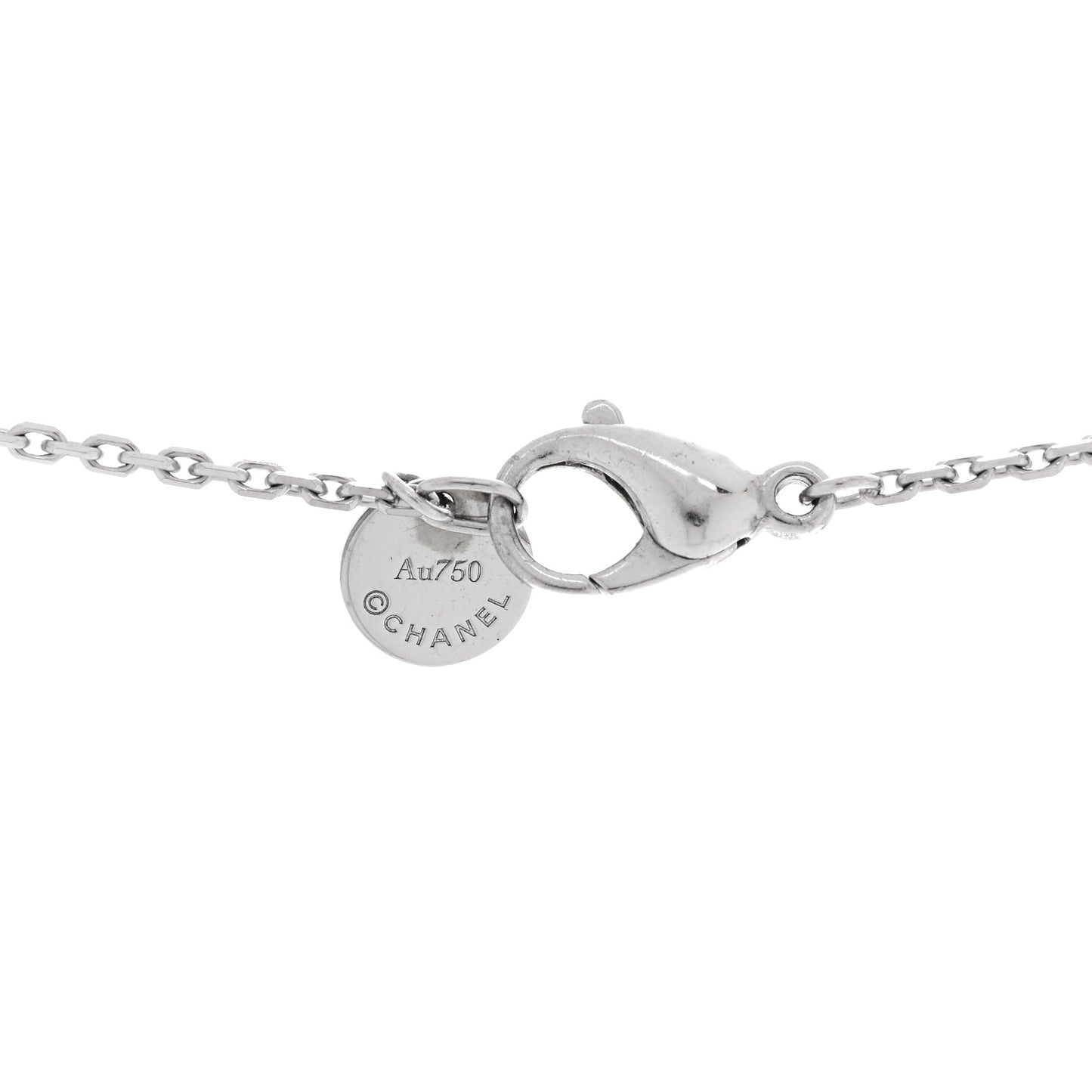 18K White Gold Diamond Ceramic Ultra Necklace Black