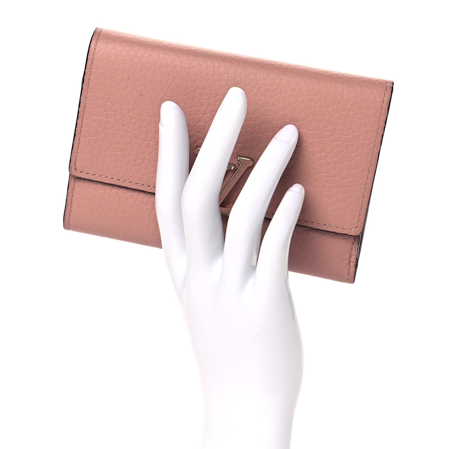 Louis Vuitton Taurillon Capucines Compact Wallet Magnolia 2 of 10