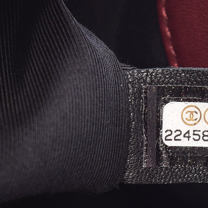 Chanel Caviar Suede Calfskin Chevron Medium Boy Flap Burgundy 7 of 12