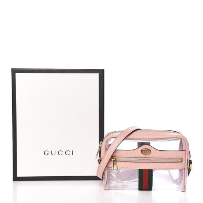 Gucci Vinyl Web Mini Ophidia Transparent Shoulder Bag Perfect Pink 10 of 10