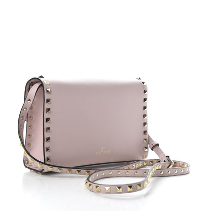 Valentino Garavani Vitello Medium Rockstud Flip Lock Crossbody Bag Poudre 3 of 9