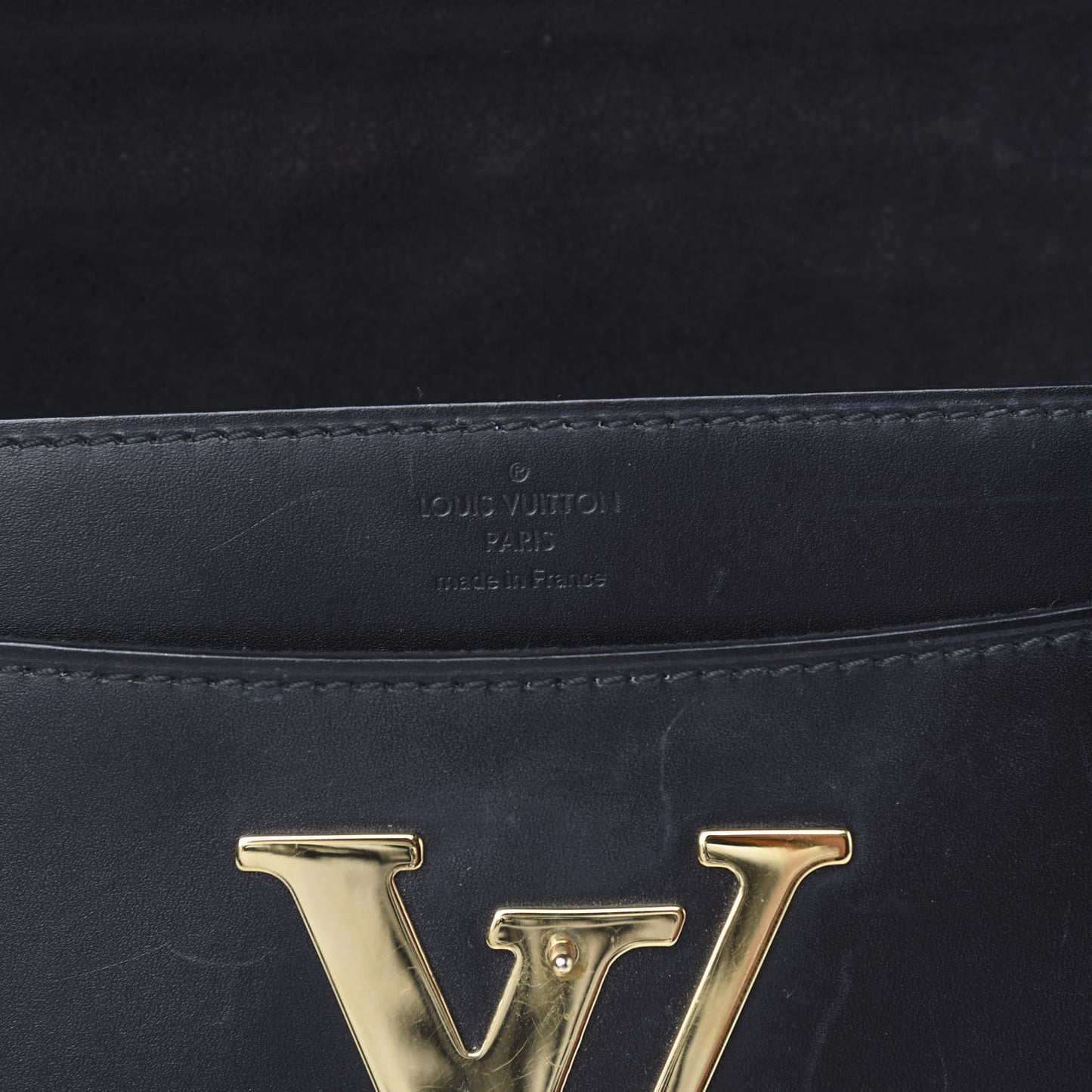 Calfskin Chain Louise MM Black