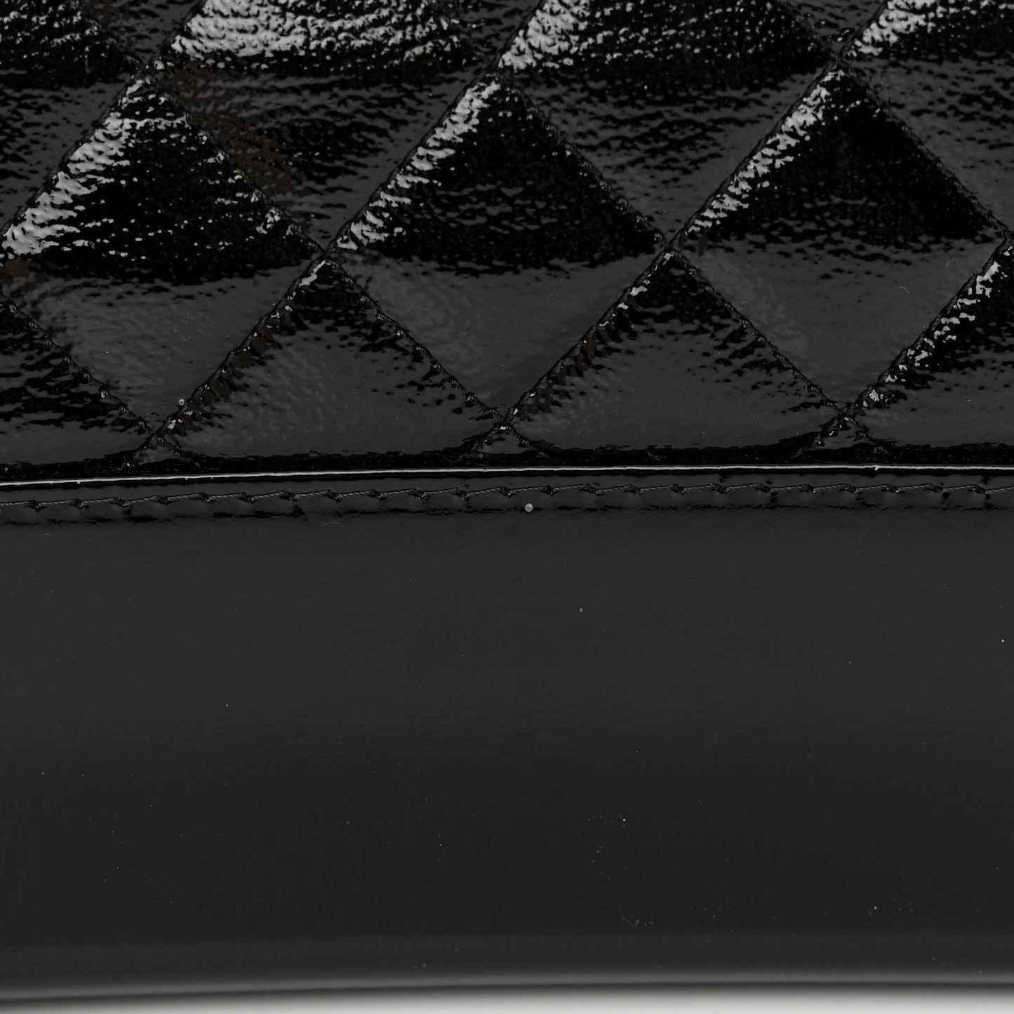 Patent Goatskin Quilted Medium Gabrielle Hobo Black