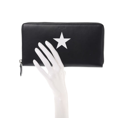 Givenchy Calfskin Star Pandora Zip Around Wallet Black White 2 of 8