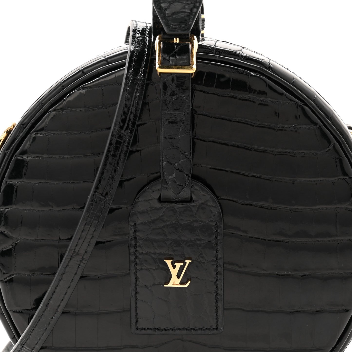 Crocodile Petite Boite Chapeau Black