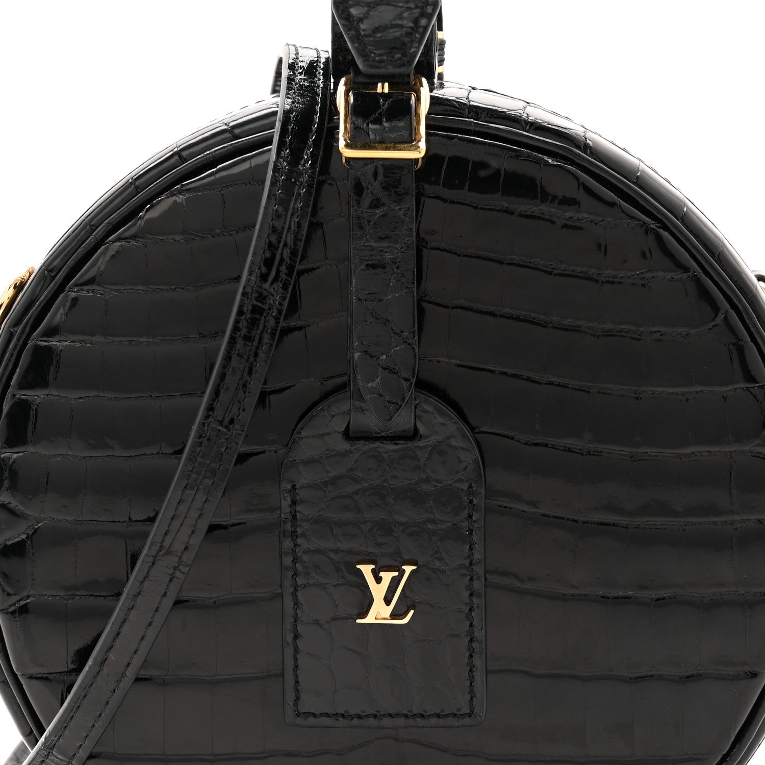 Louis Vuitton Crocodile Petite Boite Chapeau Black 7 of 9