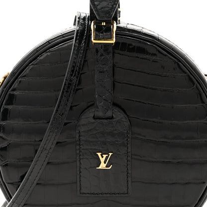 Louis Vuitton Crocodile Petite Boite Chapeau Black 7 of 9