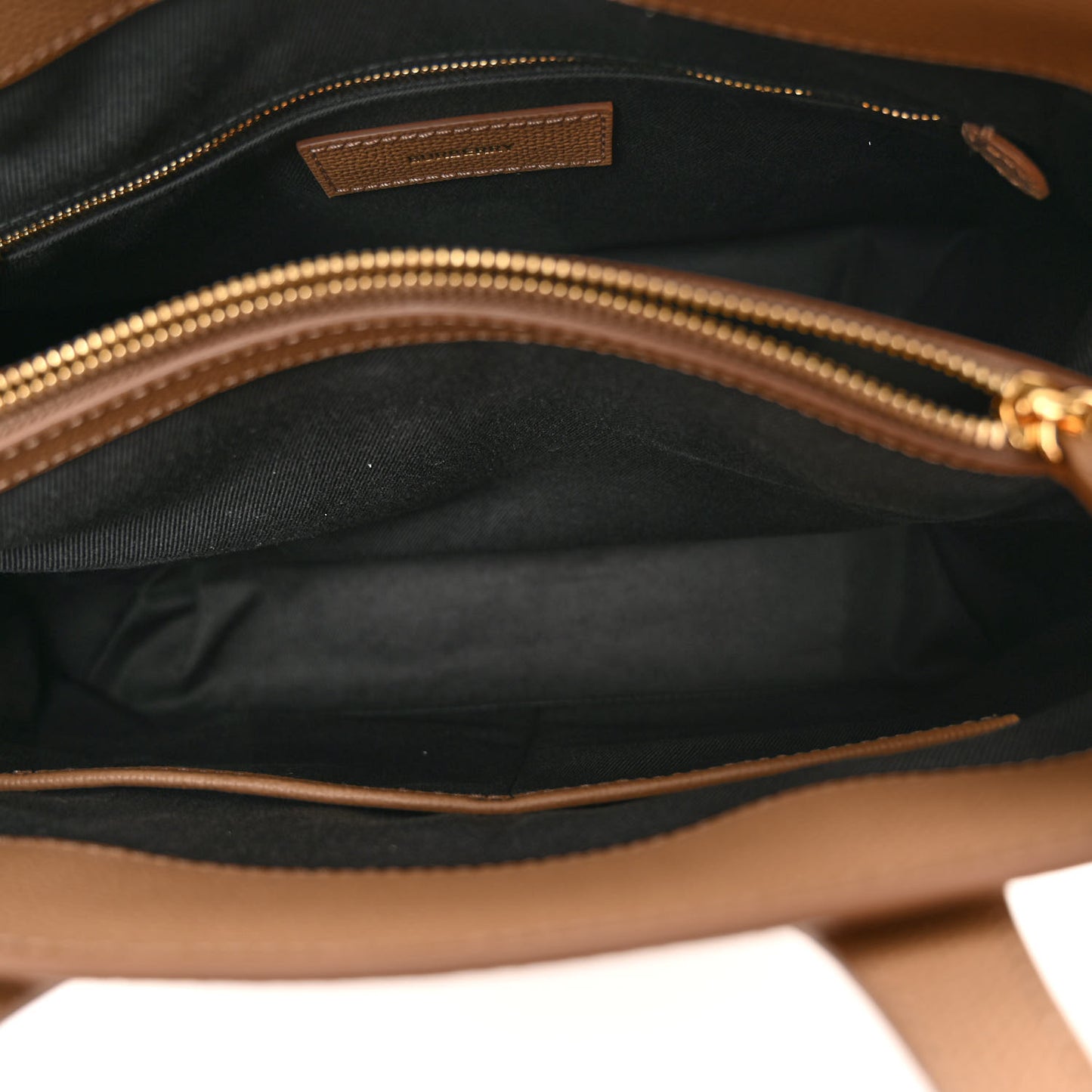 Derby Calfskin House Check Medium Banner Tote Camel