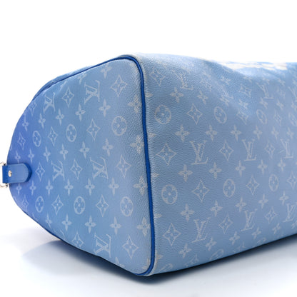 Louis Vuitton Monogram Clouds Keepall Bandouliere 50 Blue 8 of 10