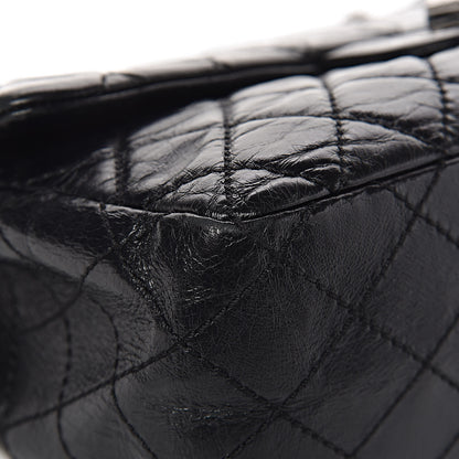Chanel Glazed Calfskin Quilted Surpique 2.55 Reissue Black 12 of 17