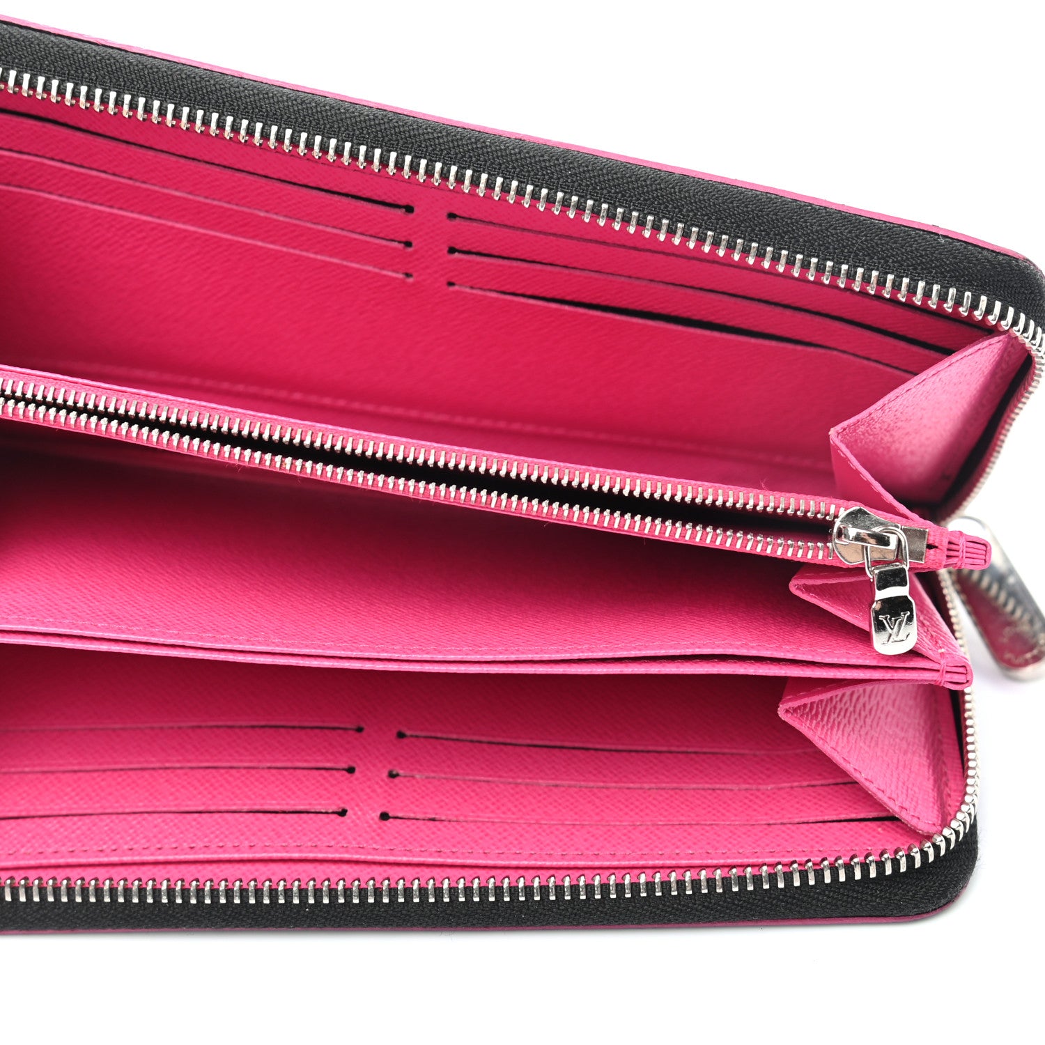Louis Vuitton Epi Zippy Wallet Black Hot Pink 10 of 16