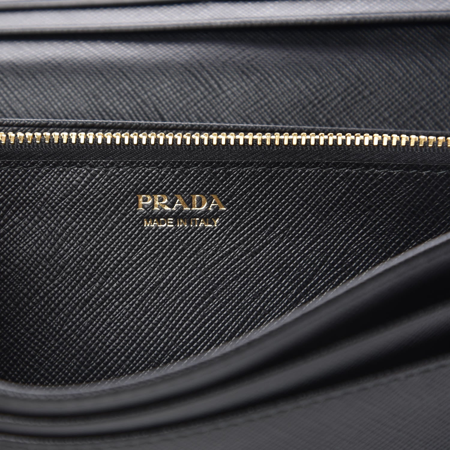 Prada Saffiano Metal Continental Flap Wallet Black 7 of 10