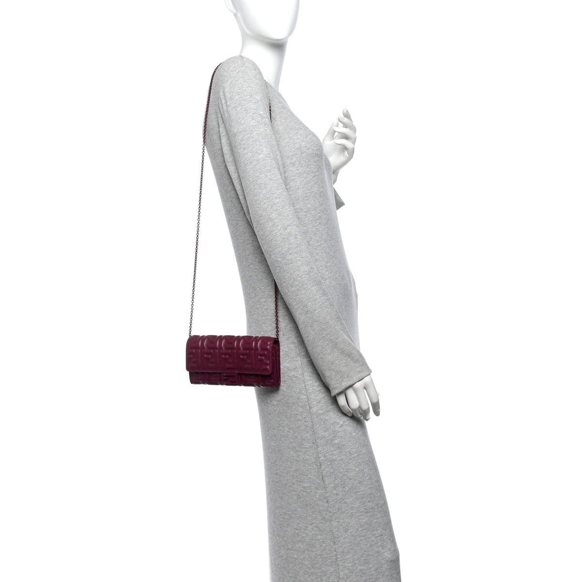Nappa Matisse FF Embossed Continental Wallet On Chain Barlo