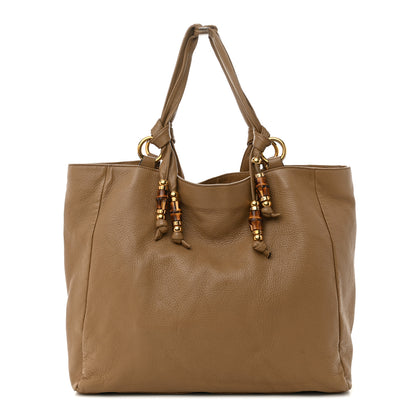 Gucci Pebbled Calfskin Large Jungle Tote Natural Tan 1 of 12