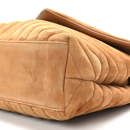 Saint Laurent Suede Y Quilted Monogram Medium Loulou Chain Satchel Cinnamon 9 of 9
