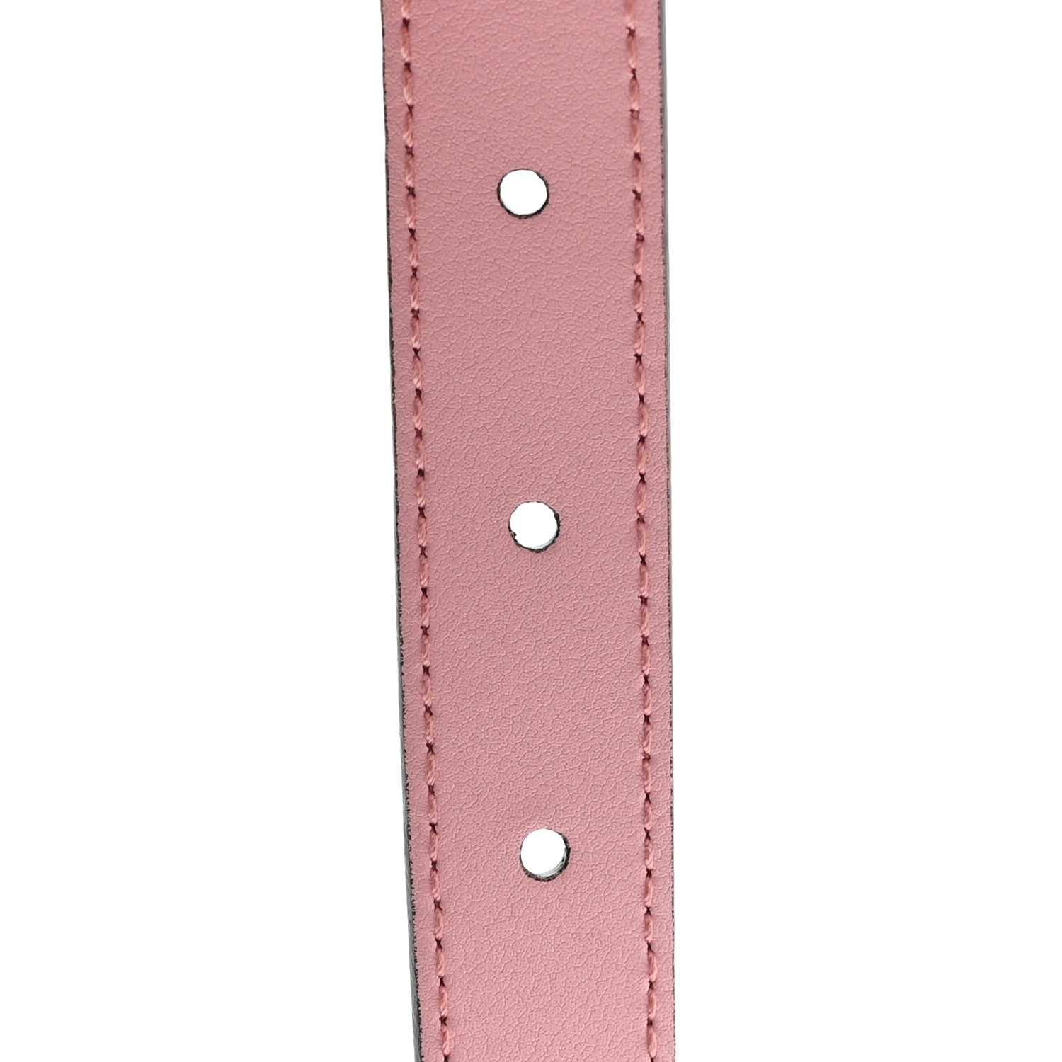 Gucci Moon Calfskin Palladium Double G Belt 75 30 Wild Rose 4 of 4