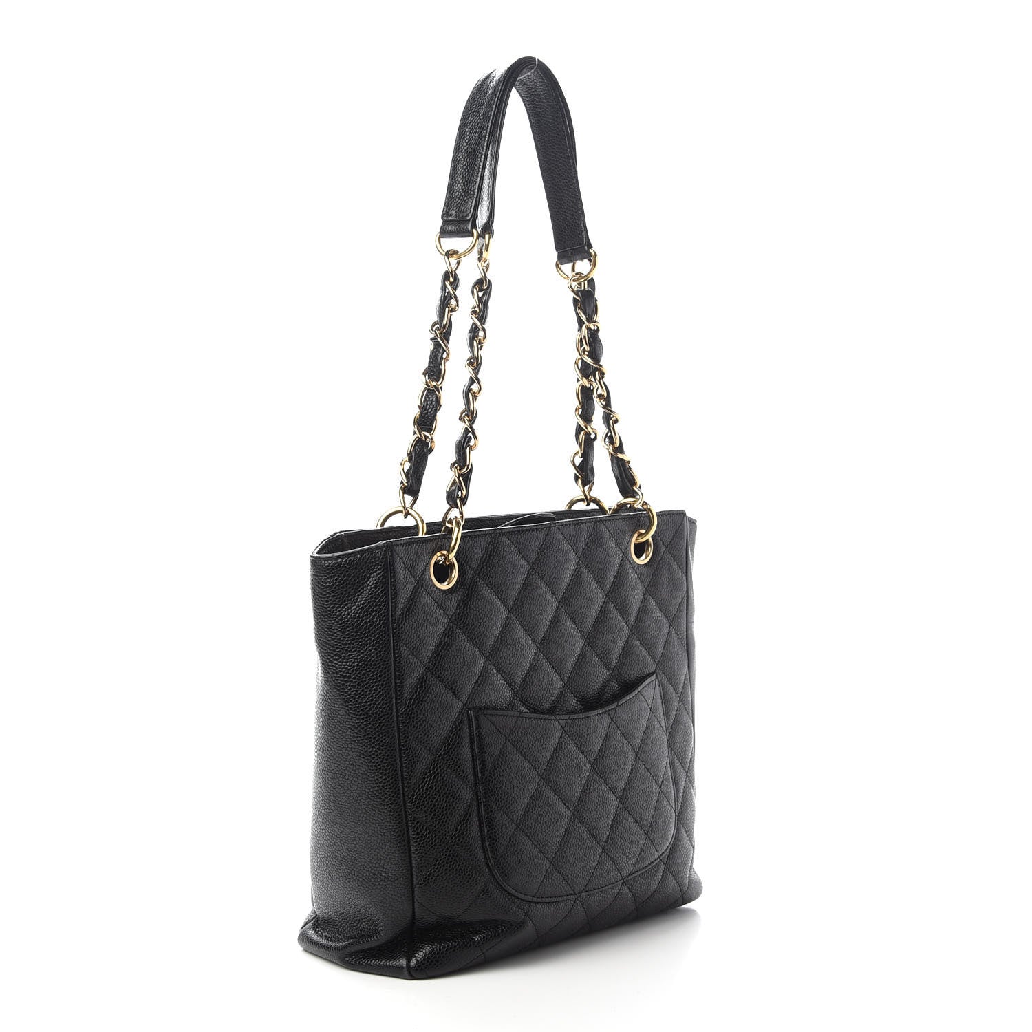 Chanel Caviar Quilted Petit Shopping Tote PST Black 3 of 9
