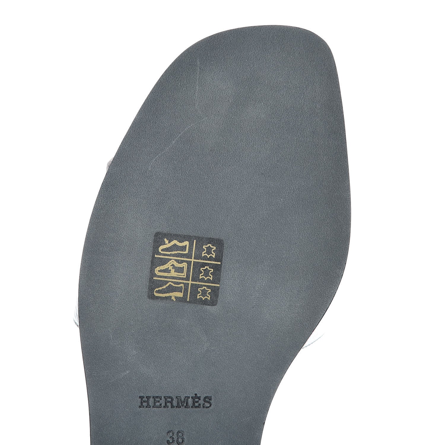 Hermes Epsom View Sandals 38 Argent 9 of 10