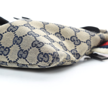 Gucci GG Monogram Web Double Pocket Belt Bag Navy 12 of 12