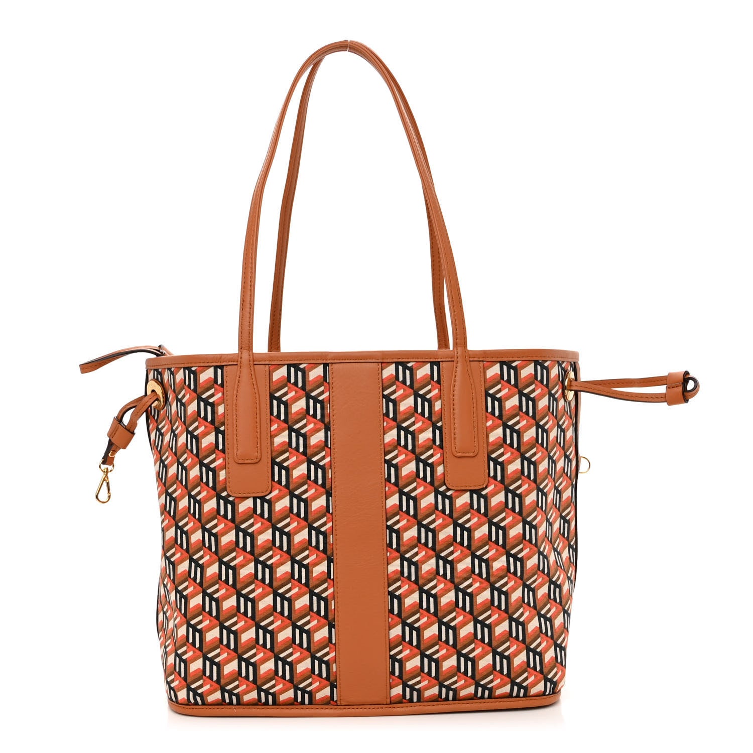 MCM Visetos Small Liz Reversible Shopper Tote Cognac 4 of 15