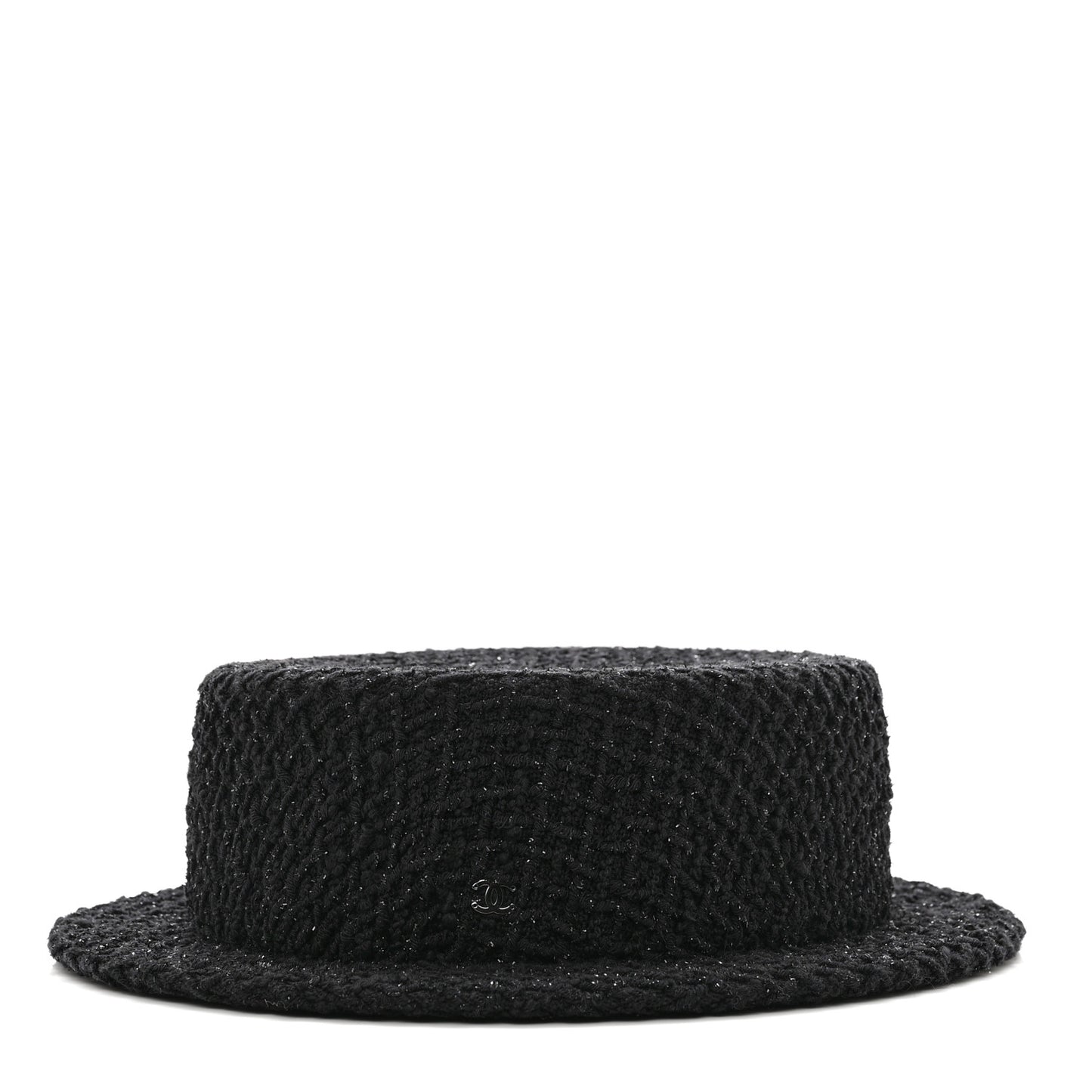 Tweed Boat Hat M Black