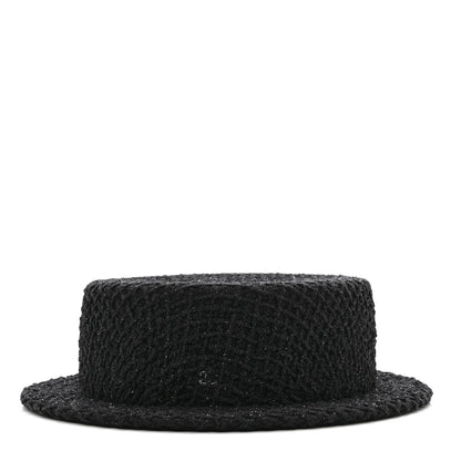 Chanel Tweed Boat Hat M Black 1 of 7