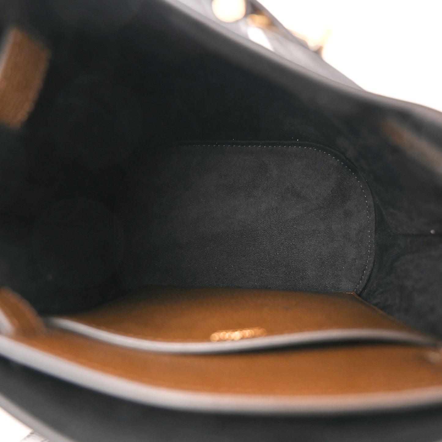 Grained Calfskin Mini Audrey Belt Bucket Bag Dark Khaki