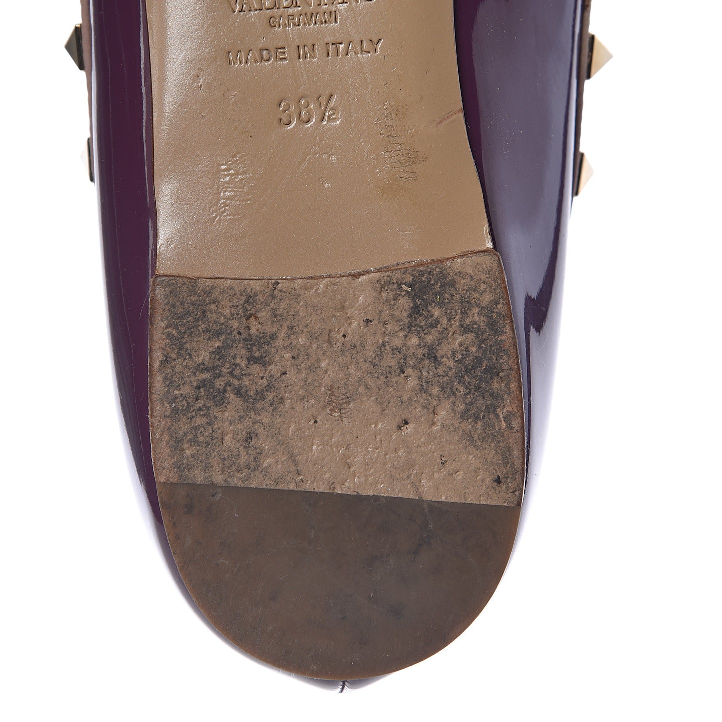 Patent Rockstud Ballerina Flats 38.5 Purple Poudre
