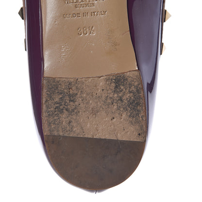 Valentino Garavani Patent Rockstud Ballerina Flats 38.5 Purple Poudre 14 of 20