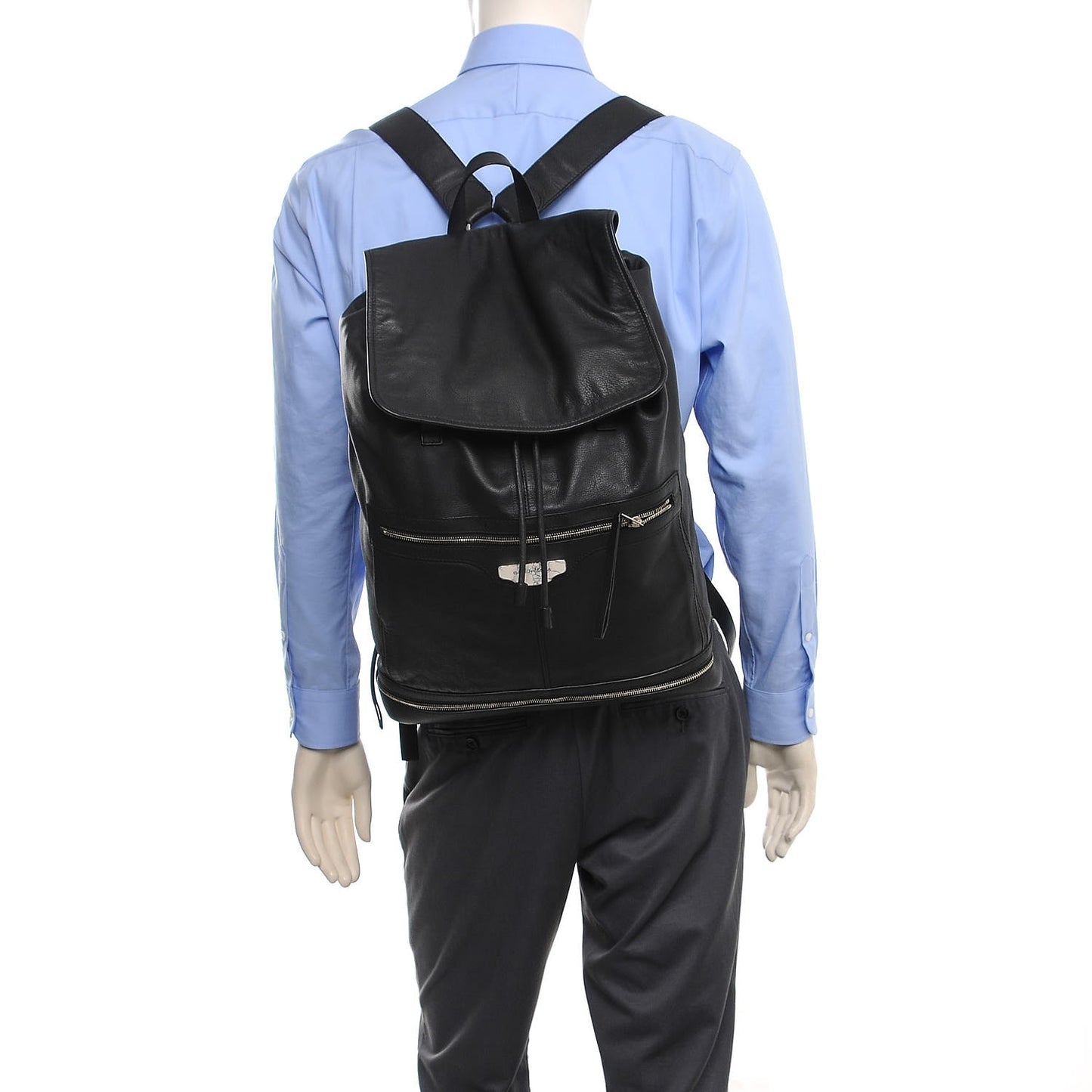 Agneau Classic Hardware Traveler Backpack Black