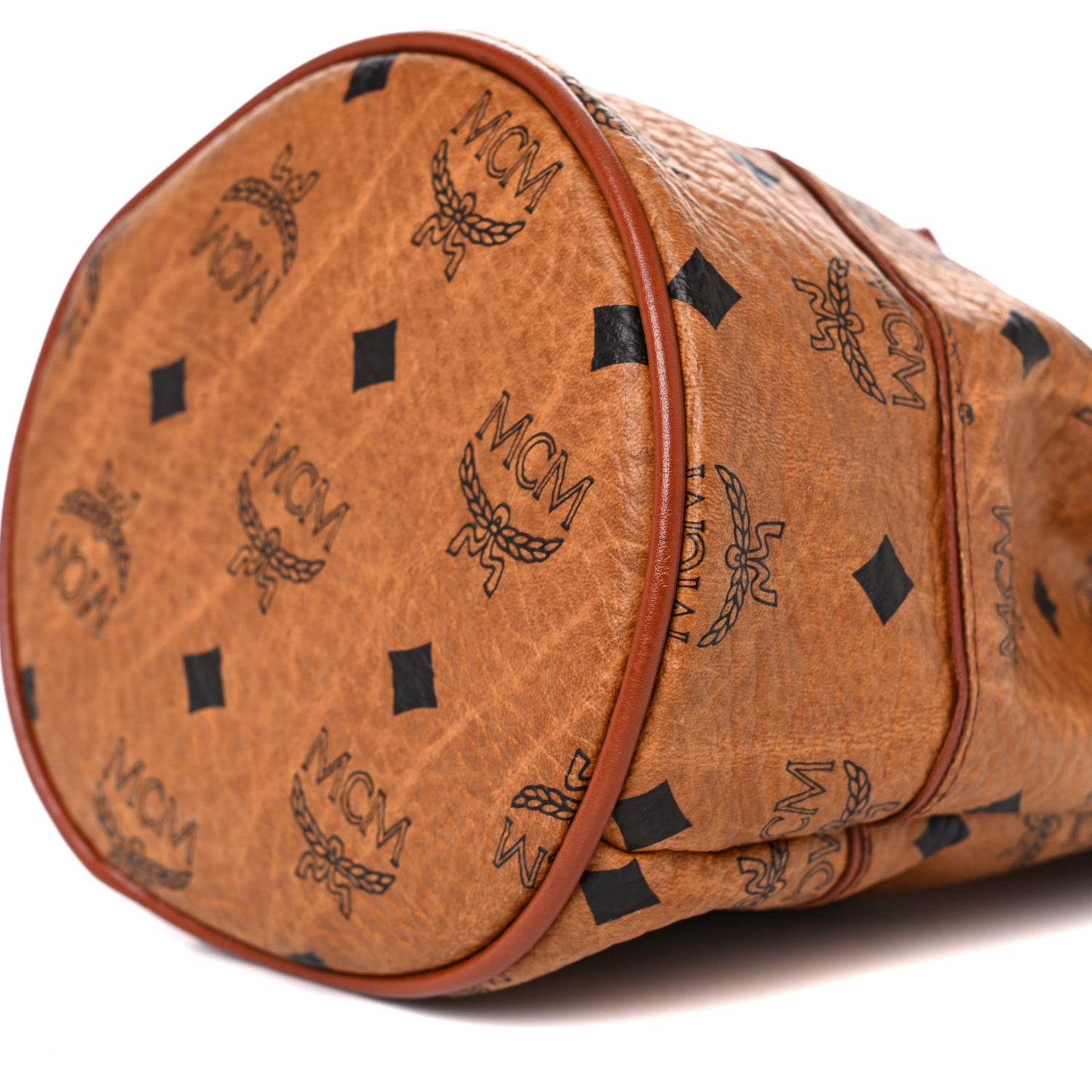 Visetos Drawstring Bucket Bag Cognac