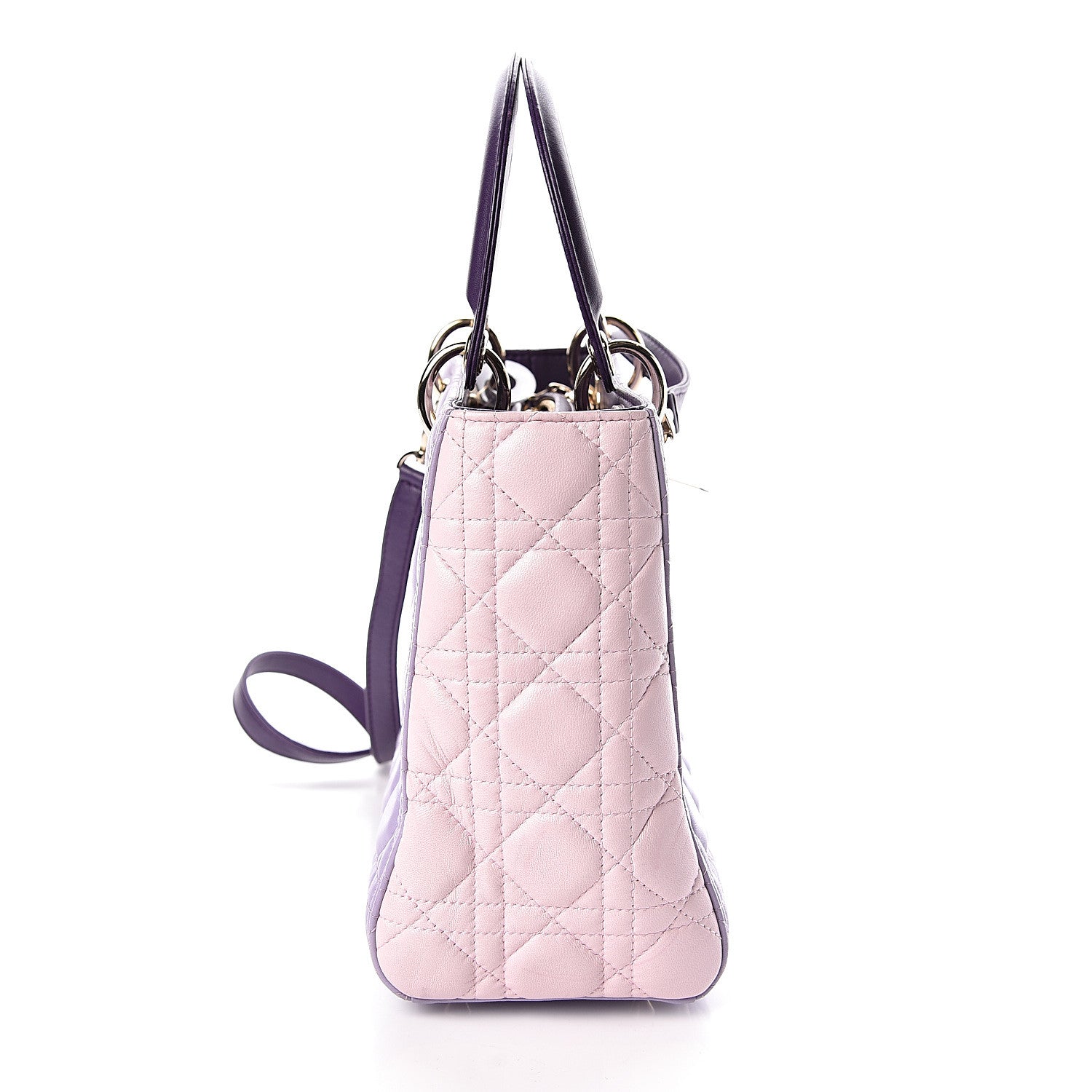 Christian Dior Lambskin Cannage Medium Tri-Color Lady Dior 11 of 17