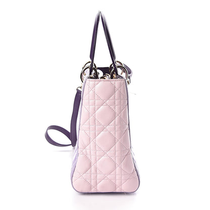 Christian Dior Lambskin Cannage Medium Tri-Color Lady Dior 11 of 17
