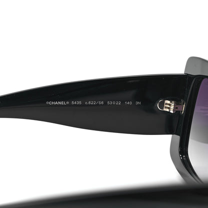 Chanel Acetate Rectangle Sunglasses 5435 Black 6 of 8