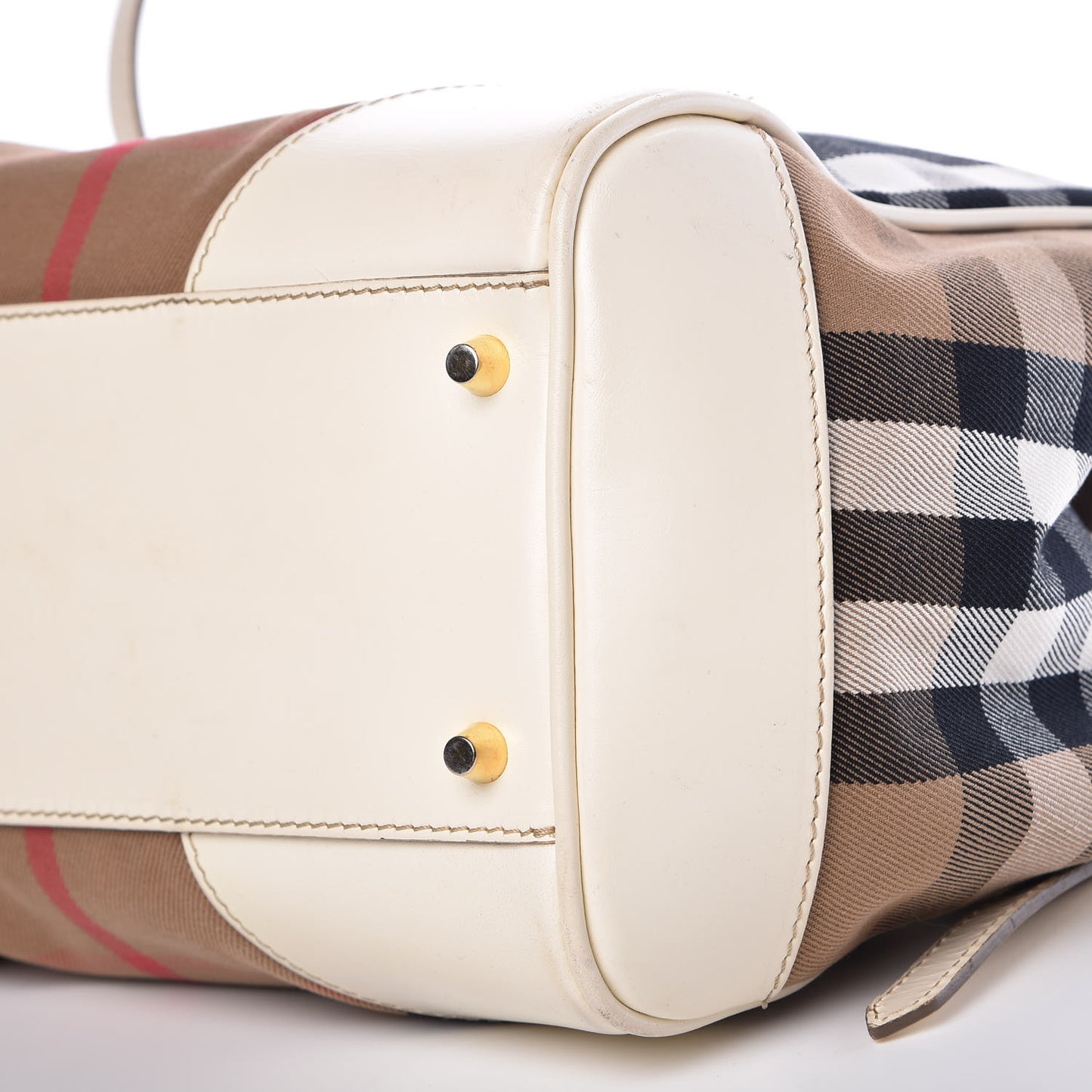 House Check Small Canterbury Tote White
