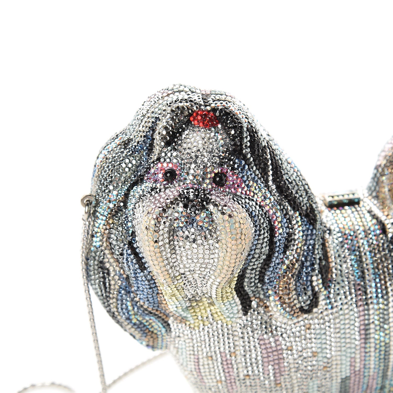 Judith Leiber Crystal Shih Tzu Minaudiere Clutch 9 of 12