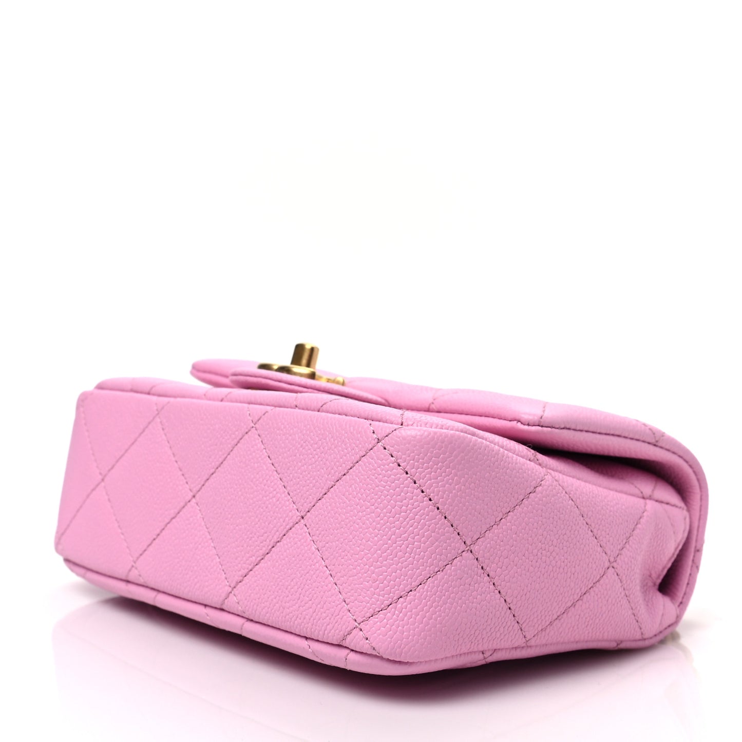 Caviar Quilted Mini Sweetheart Flap Lilac