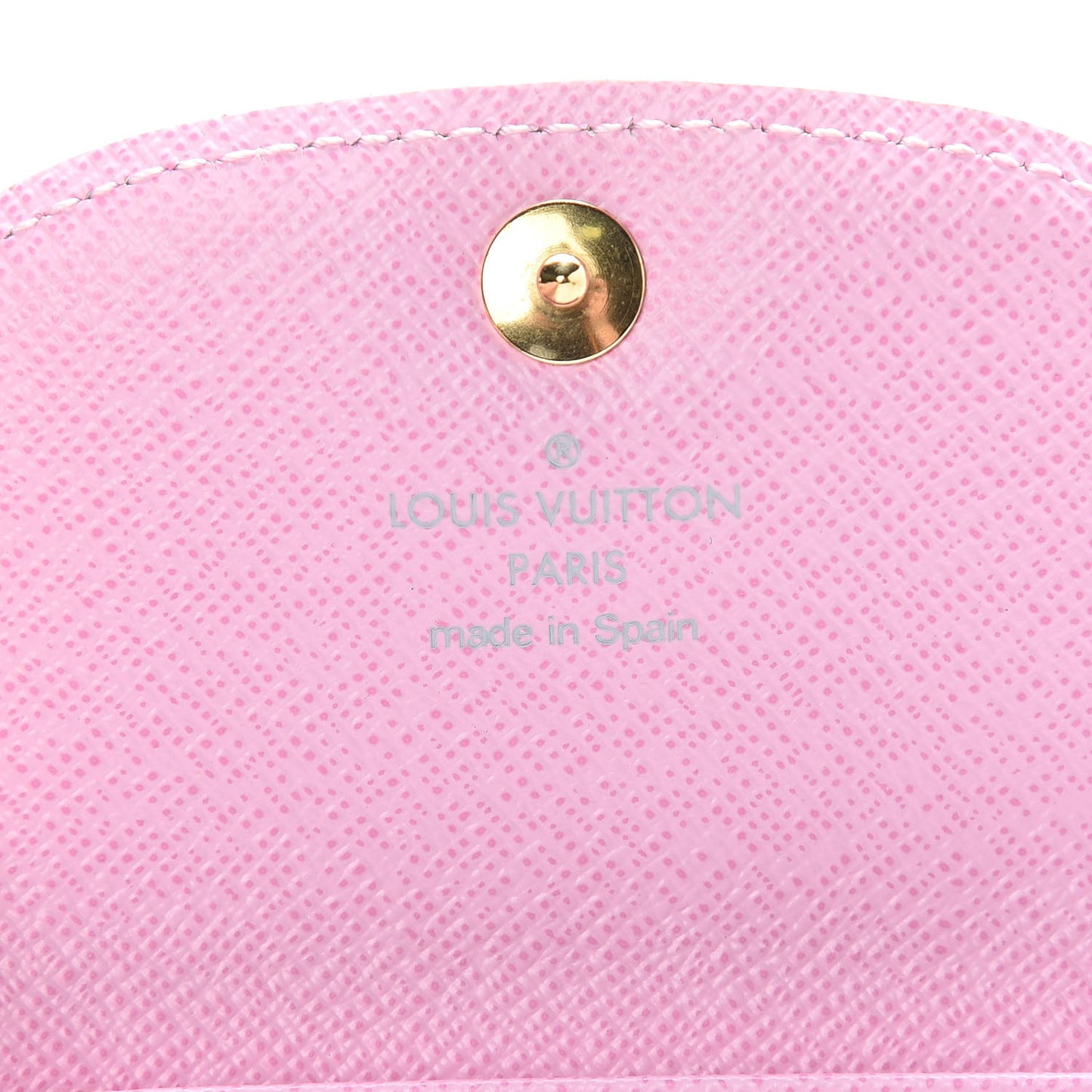 Monogram Multicolor Business Card Holder White Litchi