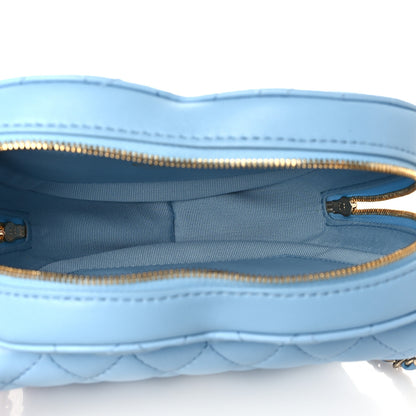 Chanel Lambskin Quilted CC In Love Heart Bag Light Blue 5 of 9