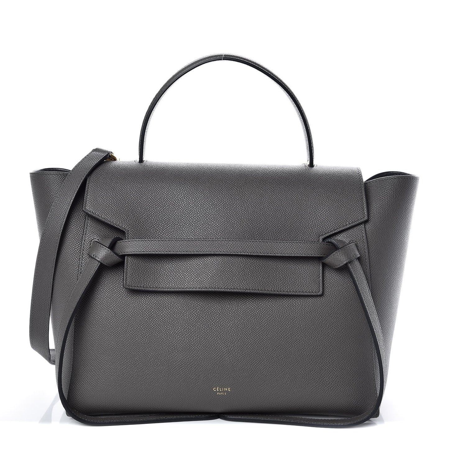 Grained Calfskin Mini Belt Bag Grey