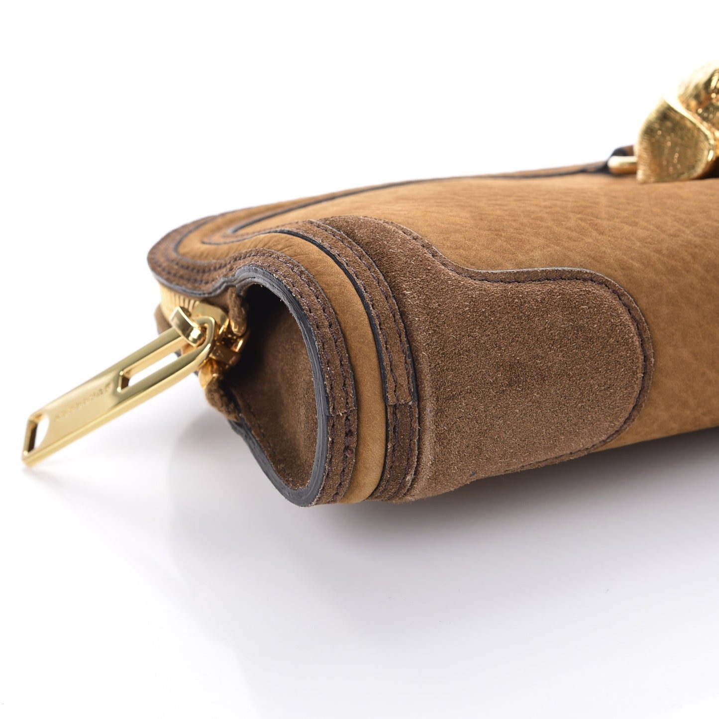 Prorsum Grainy Nubuck Alma Dog Clutch Brown