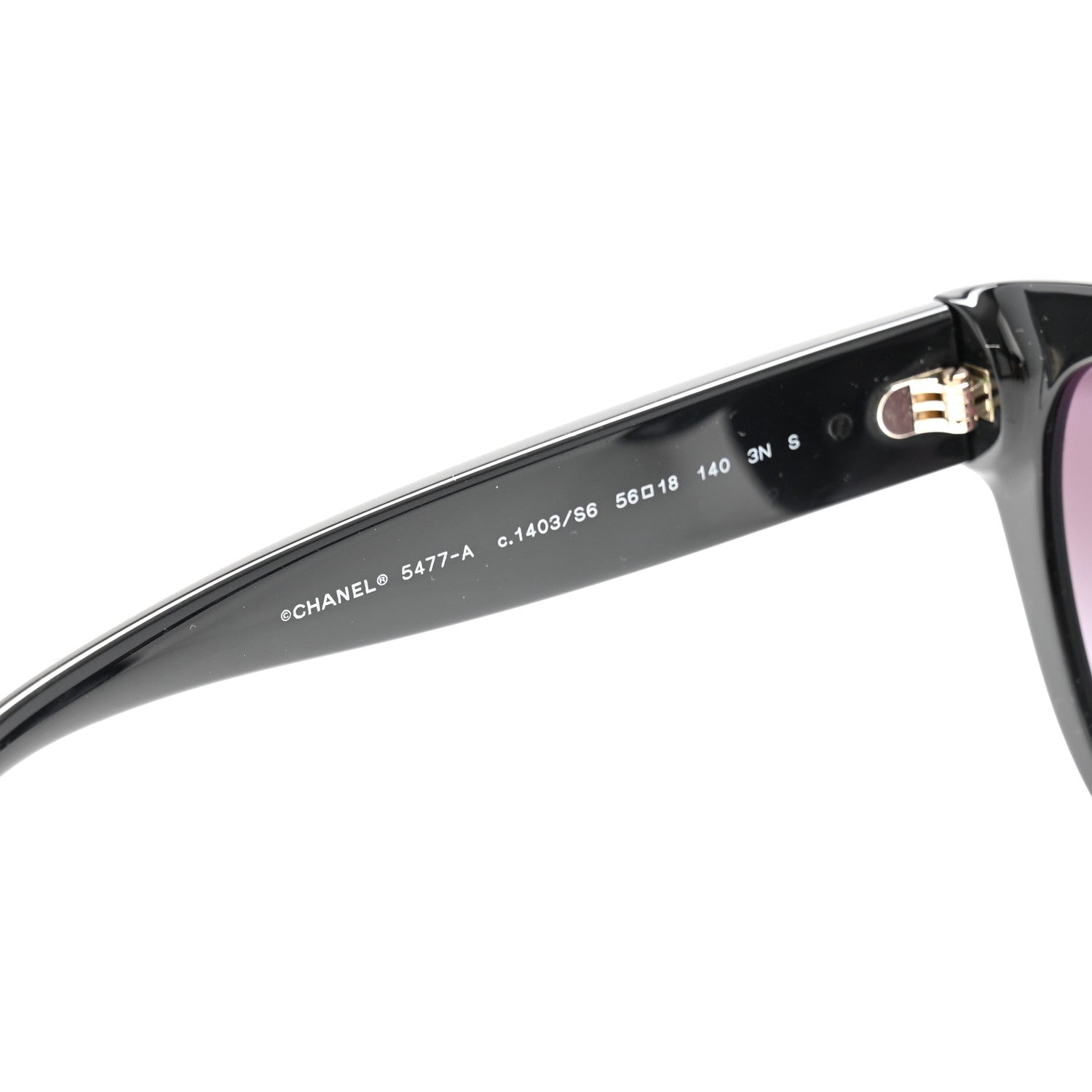 Chanel Acetate Enamel Butterfly Sunglasses 5477-A Black 5 of 7