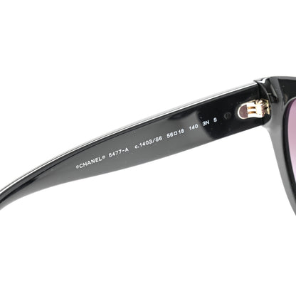 Chanel Acetate Enamel Butterfly Sunglasses 5477-A Black 5 of 7