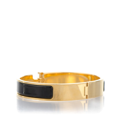 Hermes Enamel Narrow Clic Clac H Bracelet GM Black 3 of 4