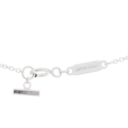 Tiffany 18K White Gold Diamond Mini T Smile Pendant Necklace 5 of 7