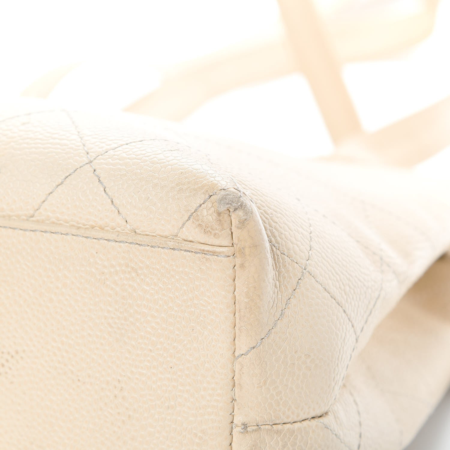Chanel Caviar Stitched Tote Beige 11 of 20
