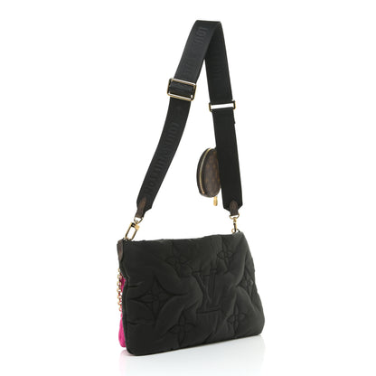 Louis Vuitton Econyl Monogram Pillow Maxi Multi Pochette Accessories Black Fuchsia 3 of 13