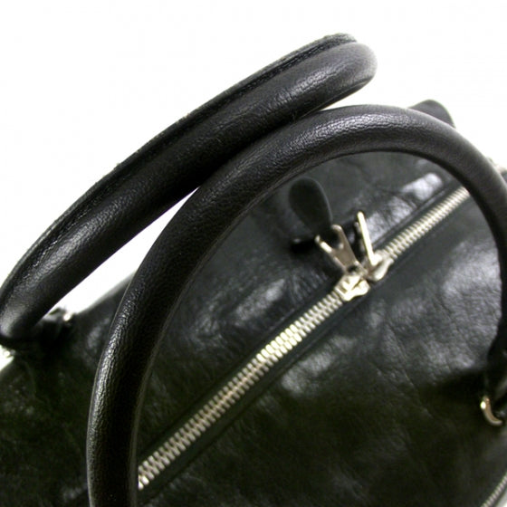 Balenciaga Leather Duffel Bag Dark Green 5 of 9