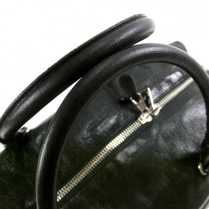 Balenciaga Leather Duffel Bag Dark Green 5 of 9