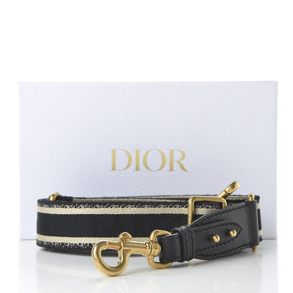 Christian Dior Canvas Embroidered Adjustable Shoulder Strap Black 6 of 6